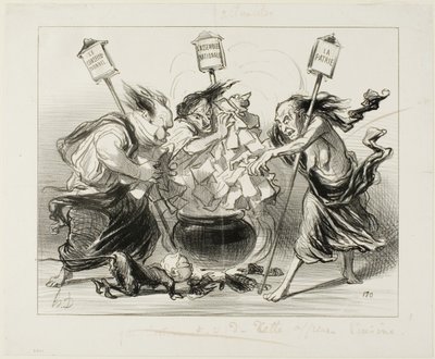 Too Many Cooks Spoil the Broth, plaat 129 van Actualités door Honoré Victorin Daumier