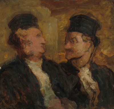 Twee advocaten door Honoré Victorin Daumier