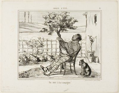 In de schaduw op het platteland, plaat 11 uit Croquis D