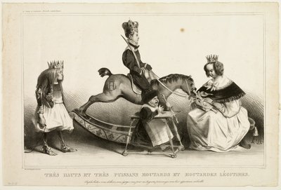 Zeer Hoge en Machtige Legitieme Ratten. Volkeren, verdedig jezelf, scheur jezelf aan stukken, offer jezelf op voor deze royals, jullie horen bij hen, imbecielen, bord 19 door Honoré Victorin Daumier