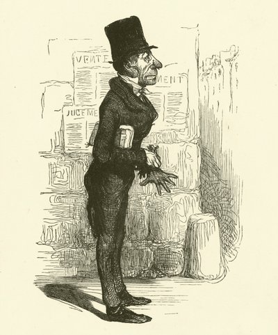 De Kleine Advocaat door Honore (after) Daumier
