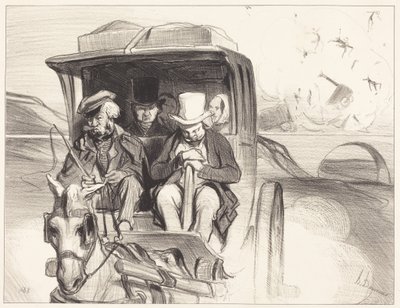 Kom nou toch ... verdorie, koetsier ... door Honoré Daumier