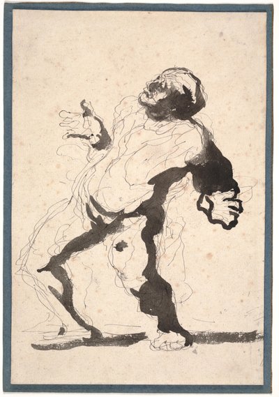Een acteur door Honoré Daumier