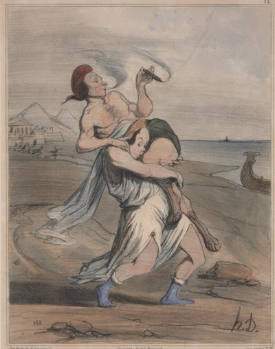 Oude Geschiedenis, nr. 13: De Ontvoering van Helena door Honoré Daumier