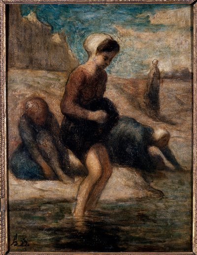 Aan de waterkant door Honoré Daumier