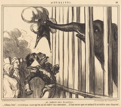 In de Jardin des Plantes door Honoré Daumier