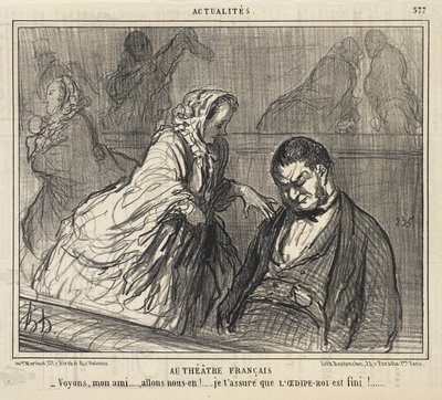 In het Théâtre Français... door Honoré Daumier