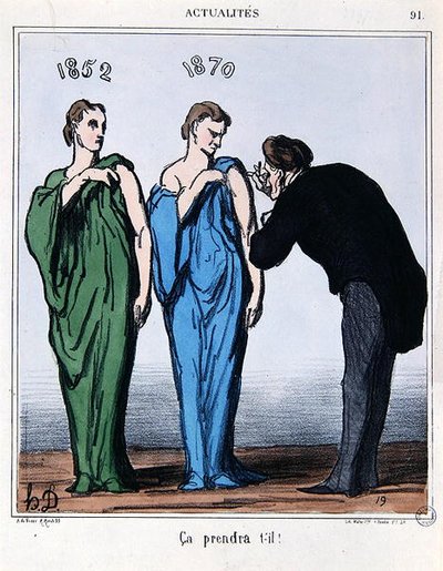 Cartoon over het referendum van 8 mei 1870, uit 