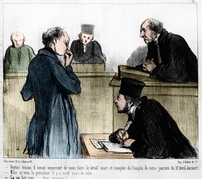 Cartoon door Daumier: Serie 