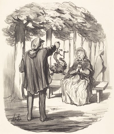 Is dat uw hond daar? door Honoré Daumier