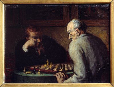 Schaakspelers door Honoré Daumier