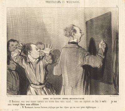 Hoe men een groot wiskundige wordt door Honoré Daumier