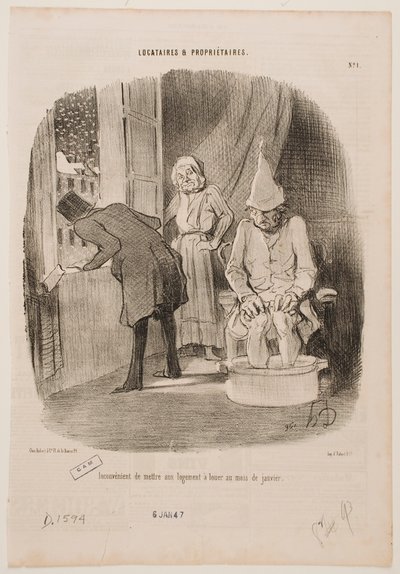Nadeel van het te huur aanbieden van je woning in januari door Honoré Daumier
