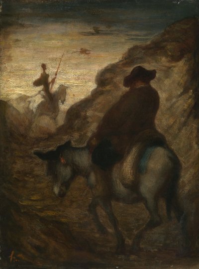 Don Quichot en Sancho Panza door Honoré Daumier