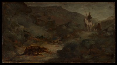 Don Quichot en de dode muilezel door Honoré Daumier
