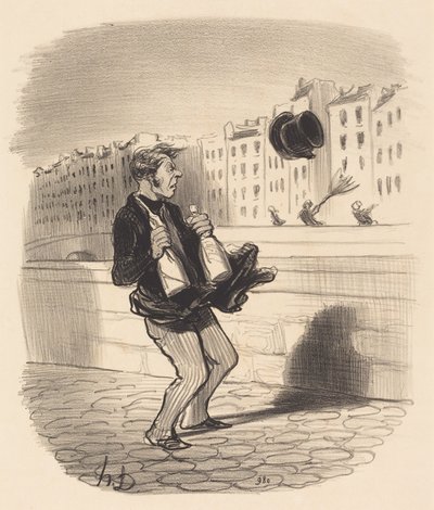 Kom toch binnen, mijnheer... voel u vrij... door Honoré Daumier