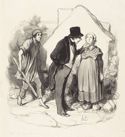 Zou uw man jaloers zijn... door Honoré Daumier