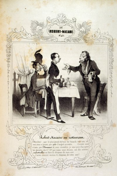 Ideeën en legendes Philipon onder de titel Les Cent en Robert Macaire door Honoré Daumier