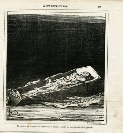 Illustratie door Honoré Daumier (1808-1879) in Le Charivari door Honoré Daumier
