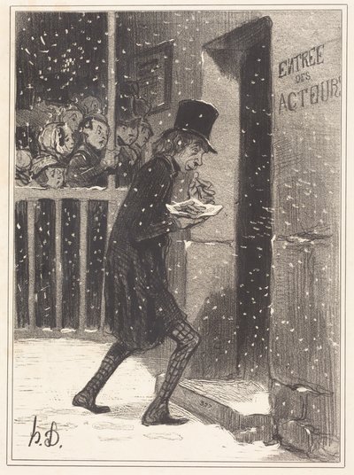 De acteur van de Funambules door Honoré Daumier