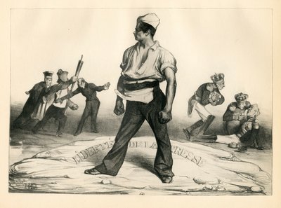 La Caricature (1830) politiek, Satirisch in ZW door Honoré Daumier