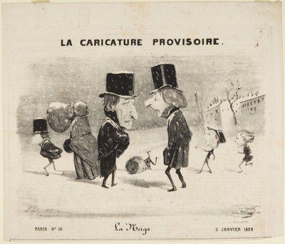 De sneeuw door Honoré Daumier