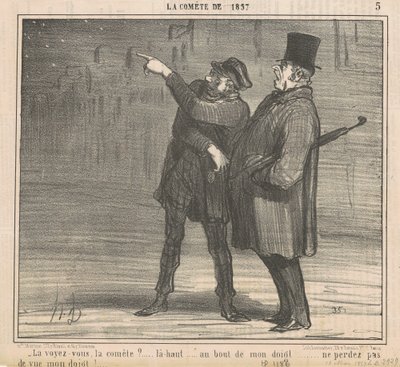 Zie je de komeet?... door Honoré Daumier