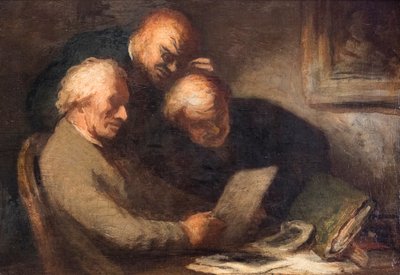 De printliefhebber door Honore Daumier