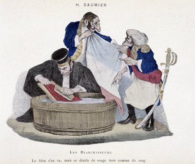 Wasserijen: de Franse vlag - Caricatuur door Honoré Daumier door Honoré Daumier