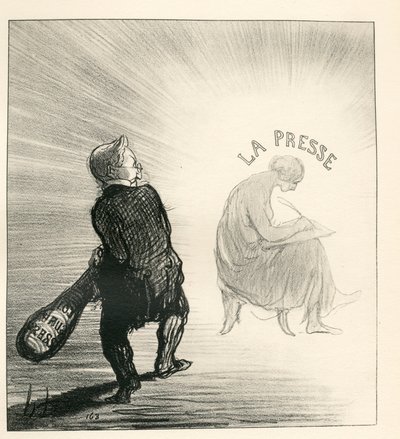 Le Charivari, Satirisch in Z & W door Honoré Daumier