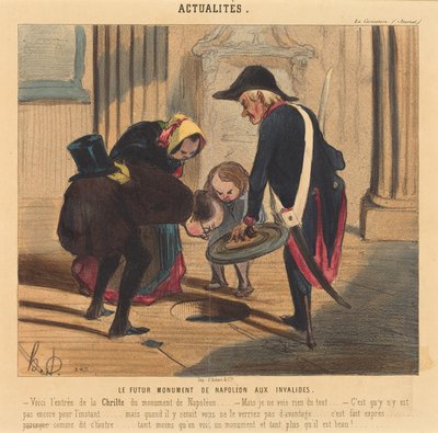 Het toekomstige monument van Napoleon bij de Invalides door Honoré Daumier