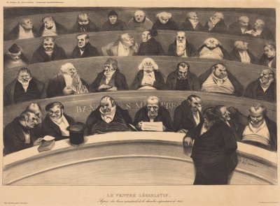 De wetgevende buik door Honoré Daumier