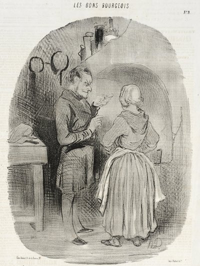 De goede burgers (eerste prentenreeks) door Honoré Daumier