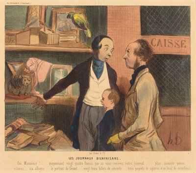 De Weldadige Kranten door Honoré Daumier