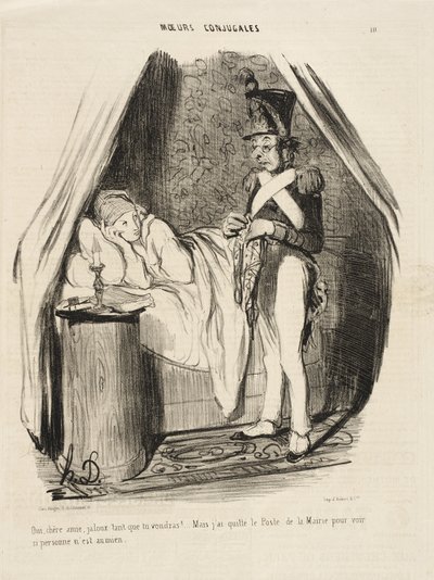 Ja, lieve vriendin, zo jaloers als je maar wilt!... door Honoré Daumier