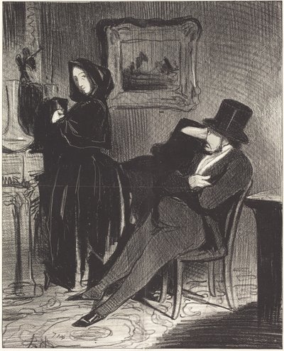 Vaker dan ik je... naar het bal zal begeleiden... door Honoré Daumier