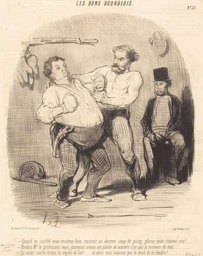Wanneer u in gezelschap een... drankje... wilt aannemen door Honoré Daumier