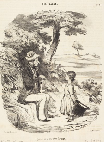 Wanneer men een grappige vader heeft door Honoré Daumier