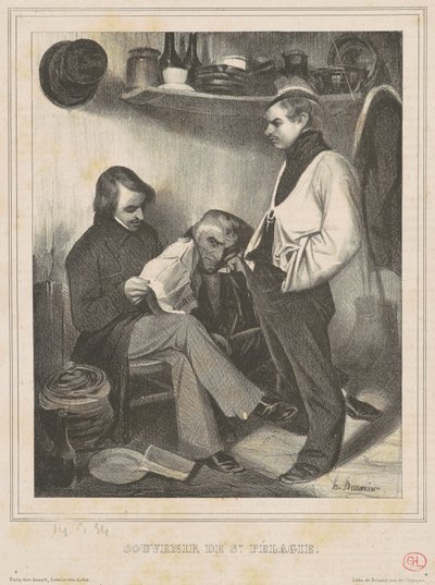 Souvenir van Ste. Pélagie door Honoré Daumier