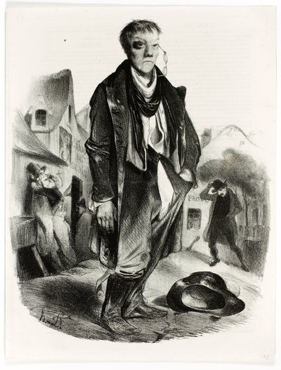 De dronkaard door Honoré Daumier