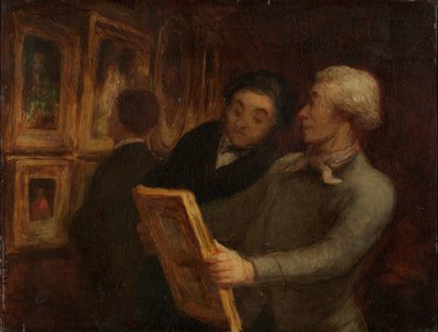 De schilderliefhebbers door Honoré Daumier
