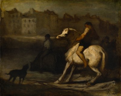 De Waterplaats, Oever van de Seine door Honoré Daumier