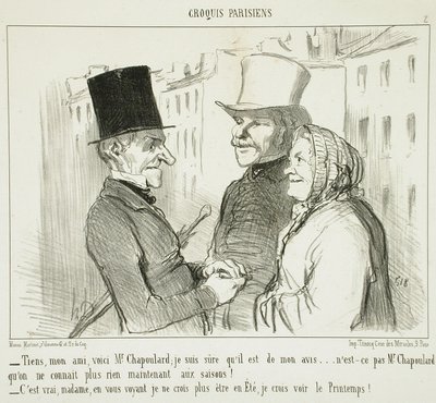 "Kijk eens, mijn vriend, hier is meneer Chapoulard..." door Honoré Daumier