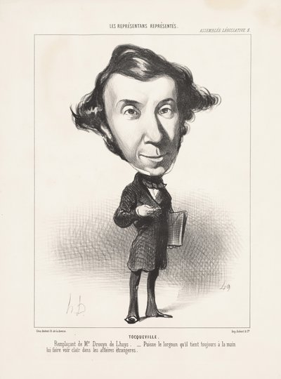 Tocqueville, 1849 door Honoré Daumier