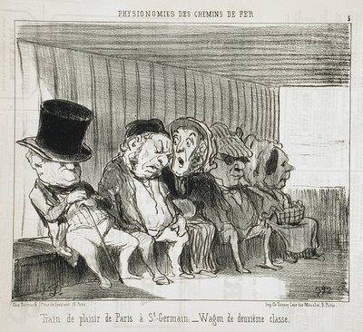 Plezierstrein van Parijs naar Saint-Germain... door Honoré Daumier