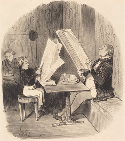 Een Kind dat zich met Weinig Vermaakt... door Honoré Daumier