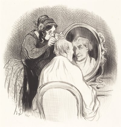Een Heer die te Jong Wordt Gemaakt door Honoré Daumier