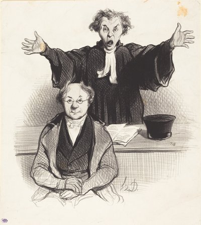 Een verzoek om scheiding door Honoré Daumier