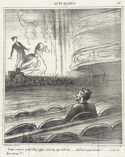 Jullie denken... dat hij een toeschouwer is... door Honoré Daumier