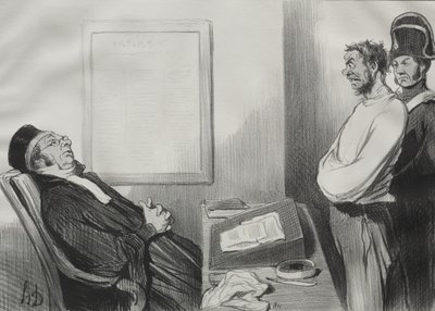 Je was hongerig...Dat is geen reden... door Honoré Daumier